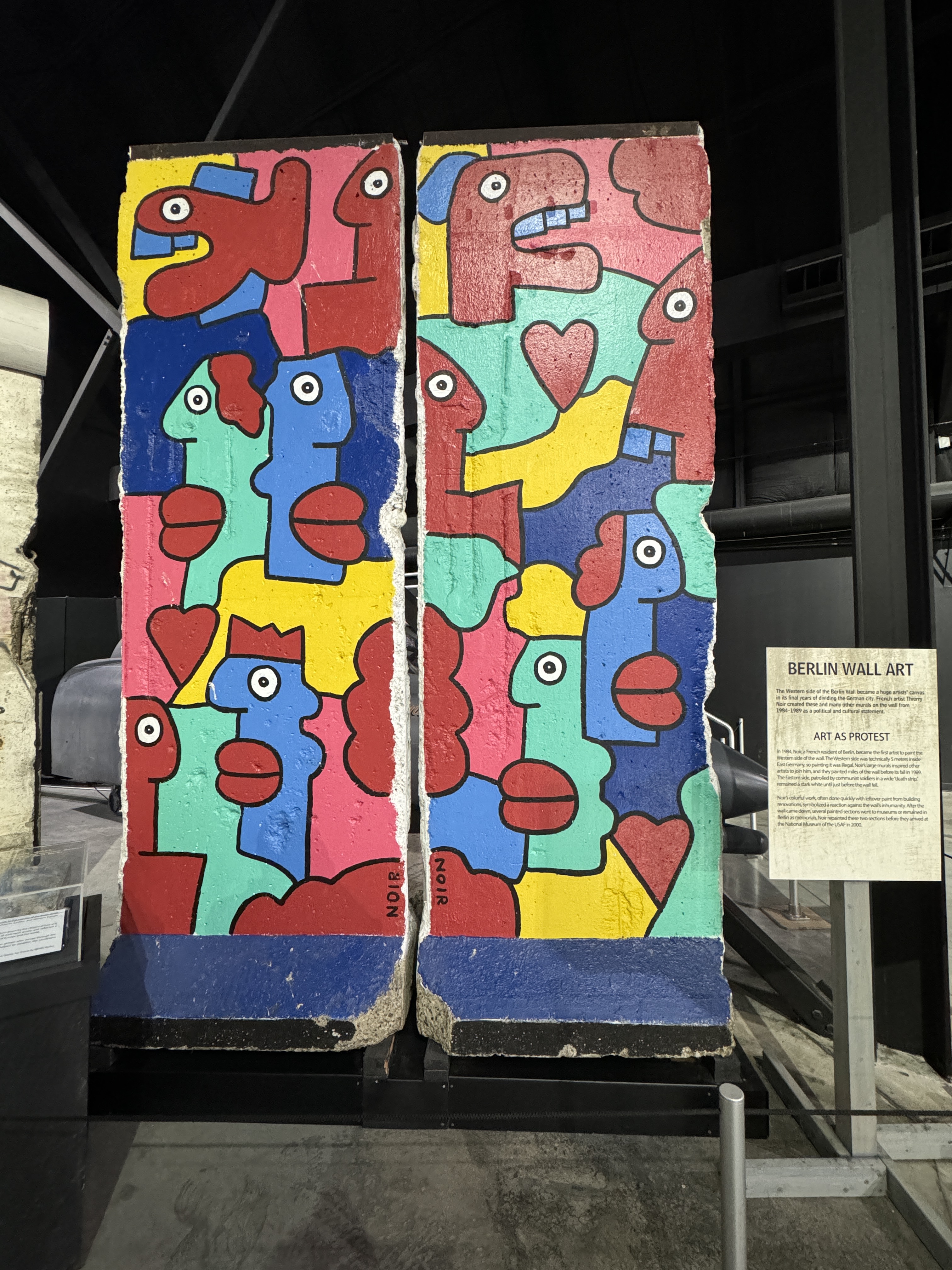 A picture of a large chunk of the Berlin Wall